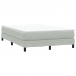 Box vedruvoodi ilma madratsita helehall 160x210 cm samet