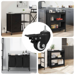 Ratastel 12 pcs must m6 x 1.5 mm raud ja nailon