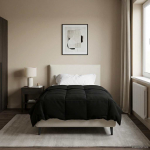 Suvised teki rapistatud must 140 x 220 cm mikrokiud