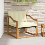 V&auml;li diivanikomplekt tugev acacia puit ja textilene neutraalne