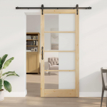 Libisev uks neutraalne 93 x 211 cm soe m&auml;nnipuit ja klaas