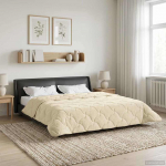 Suvised teki cream 200 x 200 cm mikrokiud ja teddy villa