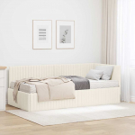 Nurgavoodi raam koos madratsiga 2 pcs cream samet