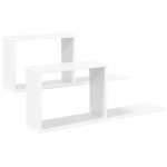 Seinale kinnitatavad riiulid 2 pcs valge 80 x 15 x 30 cm