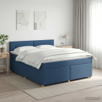 Vedruvoodi madratsiga peaga sinine 140 x 200 cm kangas
