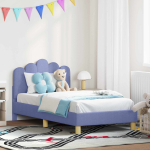 Laste voodiraam peatoega peaga jeans sinine 80 x 160 cm kangas
