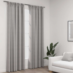 Pimendavad kardinad konksudega, 2 tk hall 140 x 245 cm