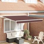 Automaatselt sisset&otilde;mmatav varikatus, pruun, 300 x 250 cm