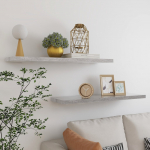 Seinariiulid 2 tk, betoonhall, 90 x 23,5 x 3,8 cm mdf