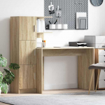Laud koos hoiuruumiga riiuliga 2 pcs sonoma tamm tehispuit