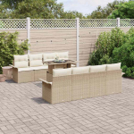 Aia diivanikomplekt padjaga 9 pcs beež pol&uuml; rattan