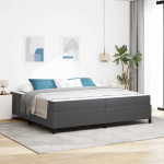 Voodi raam tumehall 200 x 200 cm kordurori kangas