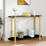 Konsoollaud, must, 110 x 38 x 75 cm, tehispuit