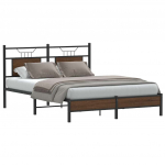 Voodiraam ilma madratsita pruun tamm 140x200 cm tehispuit