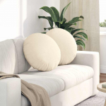 Istumispatjad 2 pcs cream &oslash; 50 cm korter kangas