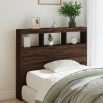 Voodipeatsi kapp led-tuledega, pruun tamm, 120x17x102 cm