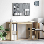 Laud riiuliga sonoma tamm 130 x 50.5 x 75 cm tehispuit