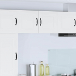 Seinakapp k&ouml;&ouml;ki riiuliga uksega valge 40 x 31 x 40 cm tehispuit