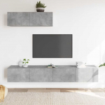 3-osaline telerikappide komplekt, betoonhall, tehispuit