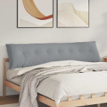 Seljatugi padi helehall 200 x 19 x 50 cm kangas