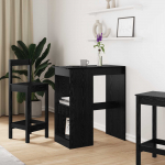 Baarilaud riiuliga must tamm 90 x 47.5 x 103.5 cm tehispuit