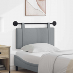 Rippuv peatoe seinale kinnitatav helehall 90 x 55 x 5 cm kangas