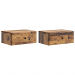 Seinale kinnitatav &ouml;&ouml;tis 2 pcs vana puit 49 x 34,5 x 20 cm
