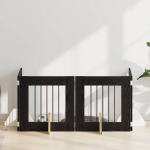 Koerav&auml;rav koos aluspuudega 4 pcs must tamm 60 x 60 cm