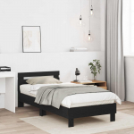 Peatsiga voodiraam must tamm 80 x 200 cm tehispuit