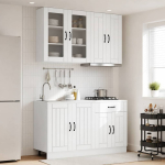K&ouml;&ouml;k &uuml;ksus lucca 4 pcs valge tehispuit