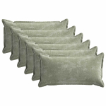 Diivanipadi 6 pcs houten roheline 40 x 80 cm &scaron;en&uuml;&uuml;lfabric