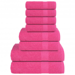 8-osaline r&auml;tikute komplekt, roosa, 360 gsm 100% puuvill
