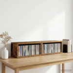 Cd salvesta rack 2 tk vana puit 40 x 17 x 17 cm tehispuit