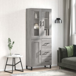 K&otilde;rge kapp, hall sonoma tamm, 69,5 x 34 x 180 cm, tehispuit