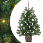 Tehisj&otilde;ulupuu koos 150 led-iga roheline 95 cm pe ja pvc