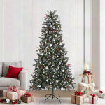 Tehisj&otilde;ulupuu roheline 240 cm pvc, plastikk ja teras