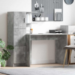 Laud koos hoiuruumiga riiuliga 2 pcs betoonhall tehispuit