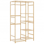 Riiulitega riideriiul 100x50x184,5 cm bambusest