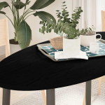 Lauaplaat, tumepruun, 120 x 60 x 2 cm, tammepuit ovaalne