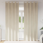 Pimendavad kardinad 2 pcs cream 140 x 245 cm samet