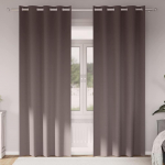 Kardinad r&otilde;ngastega 2 pcs tume pruun 260 x 140 cm pol&uuml;ester