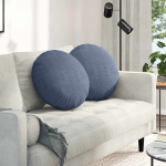 Istumispatjad 2 pcs sinine &oslash; 50 cm korter kangas