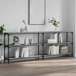 Konsoollaud, hall sonoma tamm, 200x29x75 cm, tehispuit