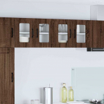 Seinakapp k&ouml;&ouml;ki riiuliga pruun tamme 60 x 31 x 40 cm tehispuit