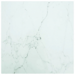 Lauaplaat, valge 50x50 cm, 6 mm, karastatud klaas marmordisain