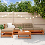 Aia lounge komplekt 5 pcs vahatatud pruun ja taupe tahke m&auml;nd