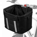 Wozinsky fabric bicycle basket large - black