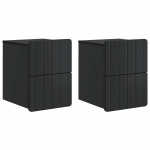 Seinale kinnitatav &ouml;&ouml;tis 2 pcs must 33 x 34,5 x 43 cm tehispuit