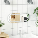 Led vannitoa peegel l&auml;bipaistev 40 x 15 cm karastatud klaas