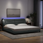 Voodiraam led-iga ilma madratsita hvar, 200 x 200 cm, kangas